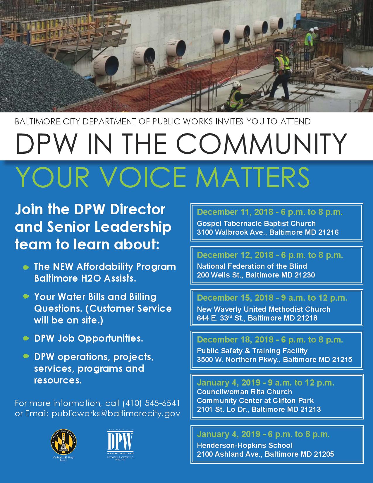 Updated DPW in the Community Flyer 